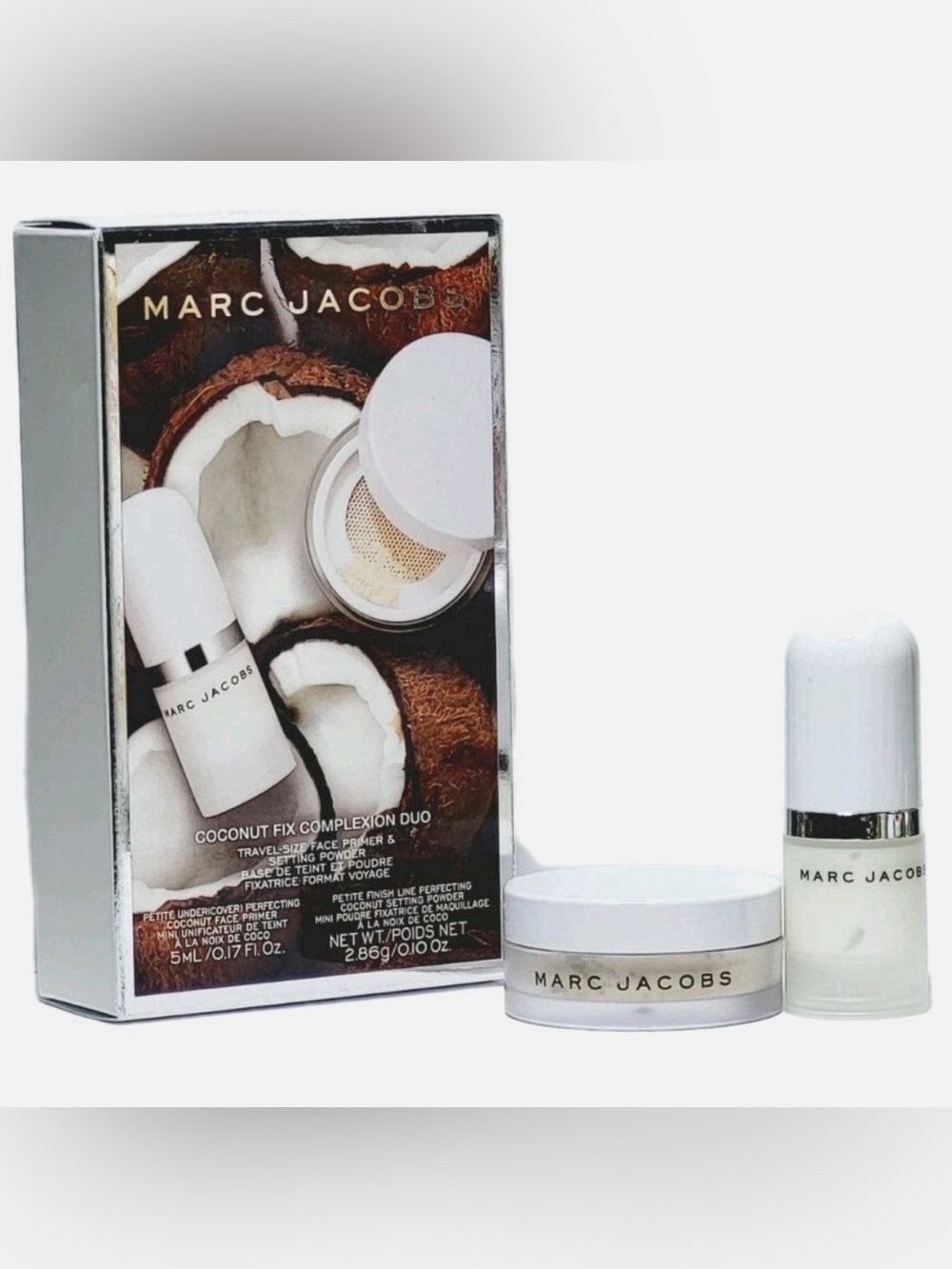 New Marc Jacobs Coconut Fix Complexion Duo - White & Gold Accents